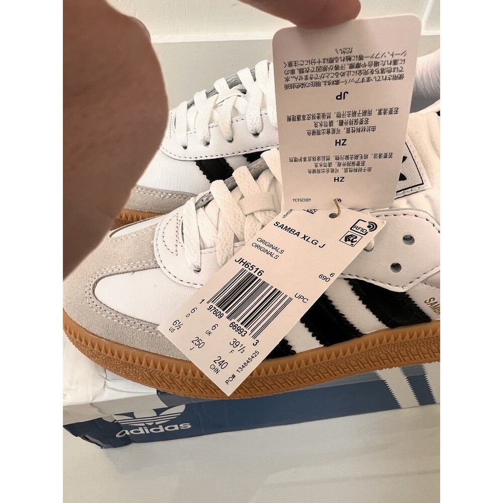 Adidas Samba XLG Shoes JH6516 DAMAGED BOX 6.5 Youth 8 Women White Black Gum NEW - Picture 11 of 14